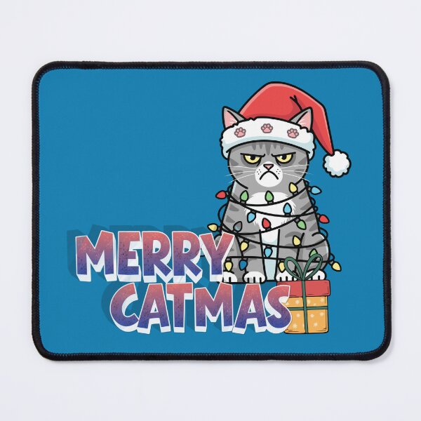 Item preview, Merry Catmas – Grumpy Cat Wrapped in Christmas Lights designed and sold by ViYa1.