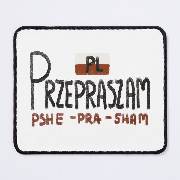 Item preview, Viral przepraszam, phonetic transcription of the Polish word sorry, przepraszam designed and sold by Dormitria.