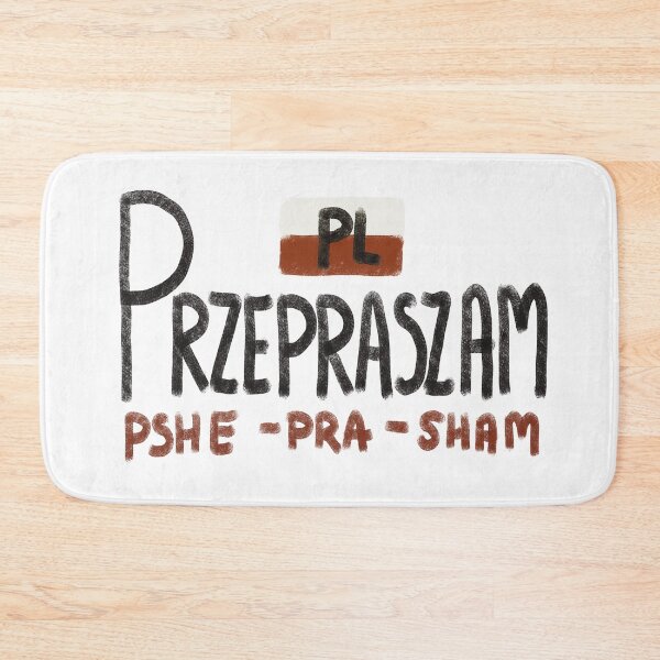 Item preview, Viral przepraszam, phonetic transcription of the Polish word sorry, przepraszam designed and sold by Dormitria.