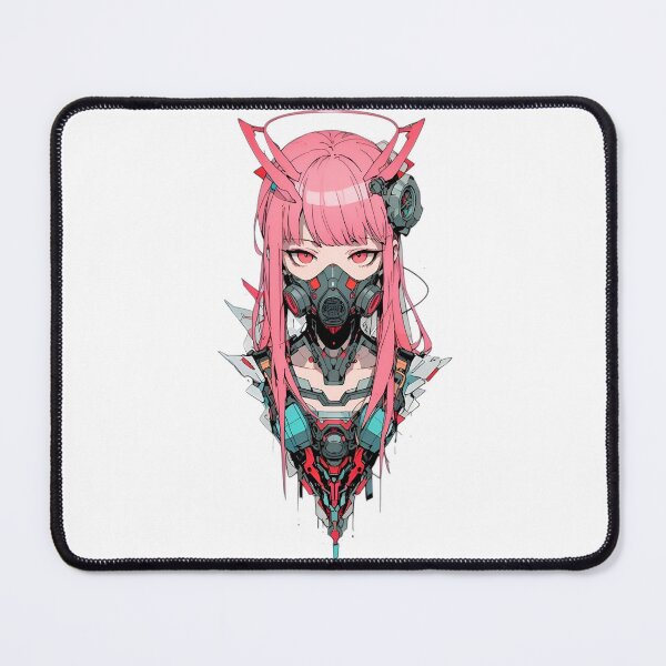 Item preview, Cyber Oni Girl – Pink Neon Anime Tech Warrior designed and sold by Dyan4.
