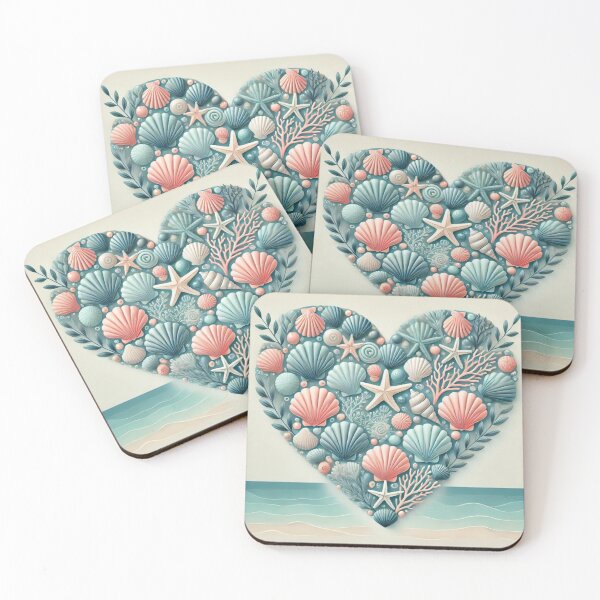 Item preview, Ocean Shell Heart Love Design designed and sold by EsraaCreations.
