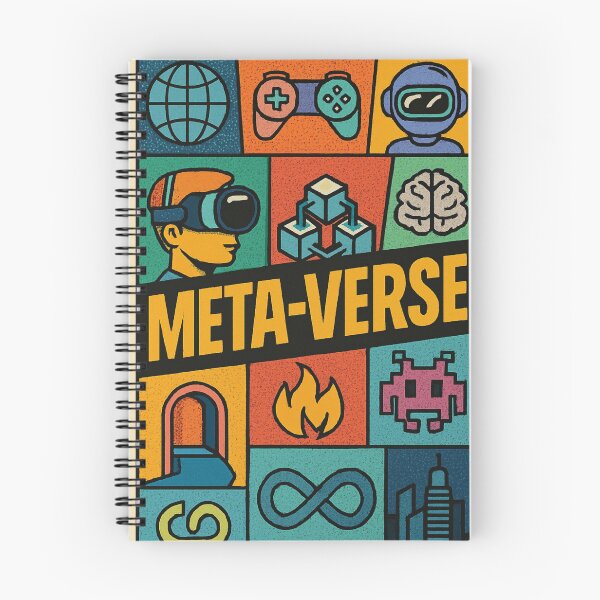 Item preview, “Meta-verse – Digital Reality Icons Grid Design designed and sold by denip.