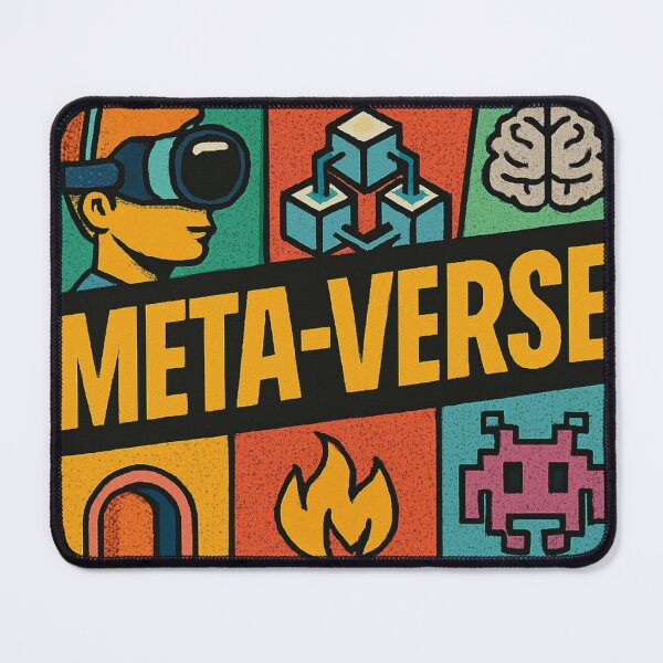 Item preview, “Meta-verse – Digital Reality Icons Grid Design designed and sold by denip.