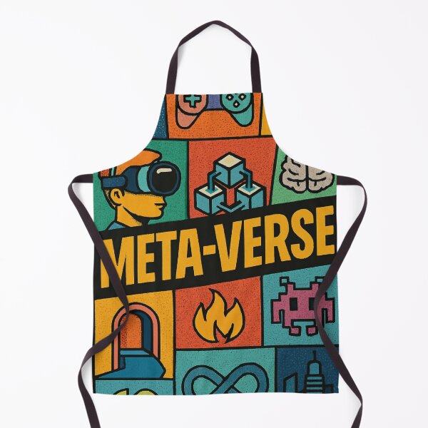 Item preview, “Meta-verse – Digital Reality Icons Grid Design designed and sold by denip.