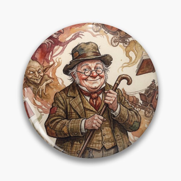 Item preview, Pickwick from the Pickwick Papers  Characters from Dickens series illustration watercolor art designed and sold by Vintage Designs +.