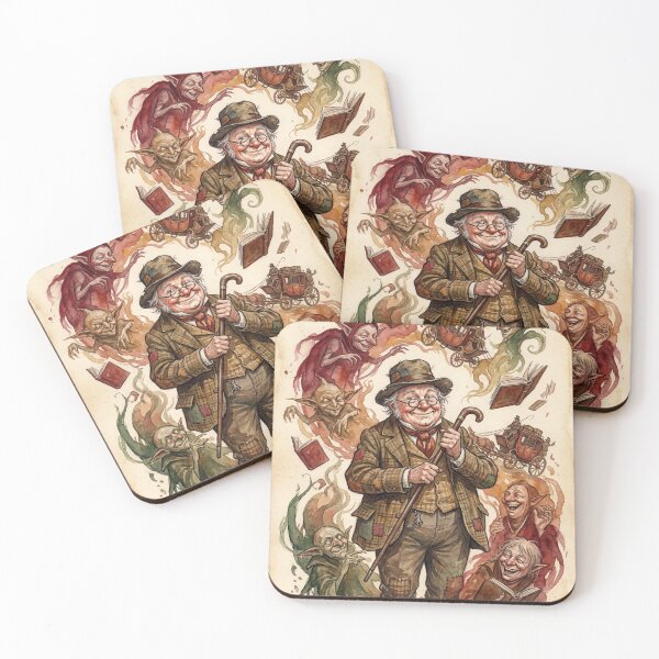 Item preview, Pickwick from the Pickwick Papers  Characters from Dickens series illustration watercolor art designed and sold by Vintage Designs +.