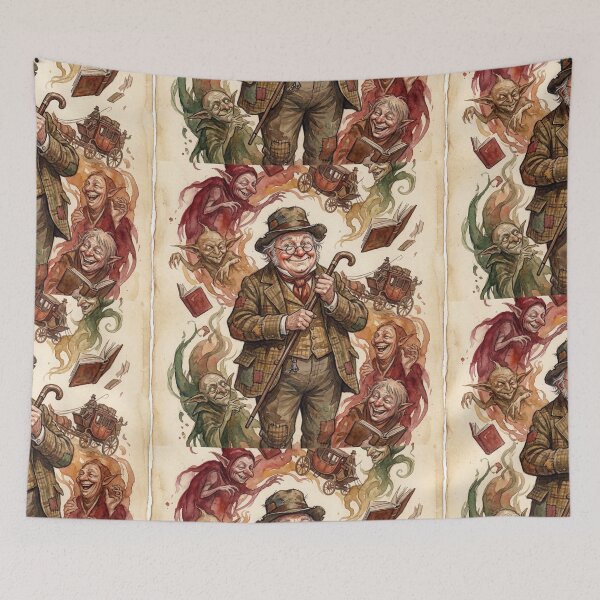 Item preview, Pickwick from the Pickwick Papers  Characters from Dickens series illustration watercolor art designed and sold by Vintage Designs +.
