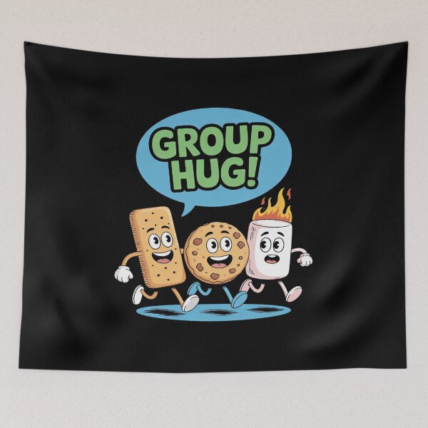 Item preview, Group Hug Marshmallow Campfire Smores Funny Camping 1  designed and sold by VerseFarm.