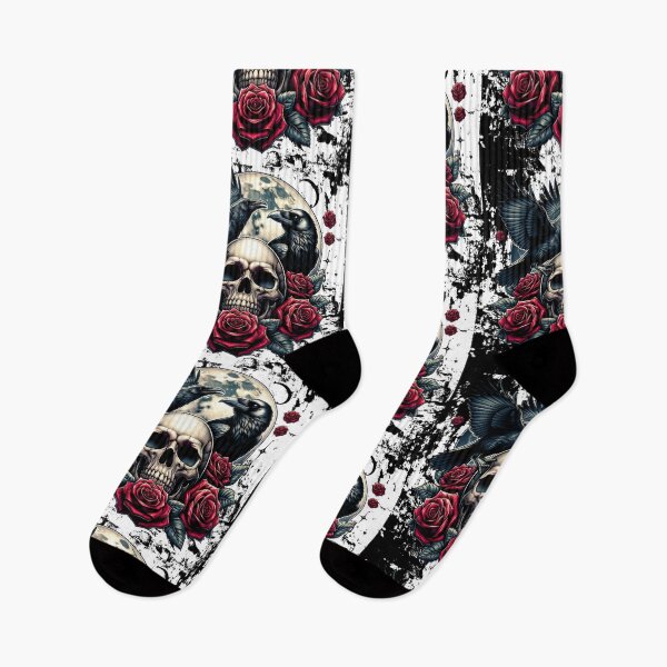 Item preview, Skull and Roses designed and sold by Velvet Rebel Prints.