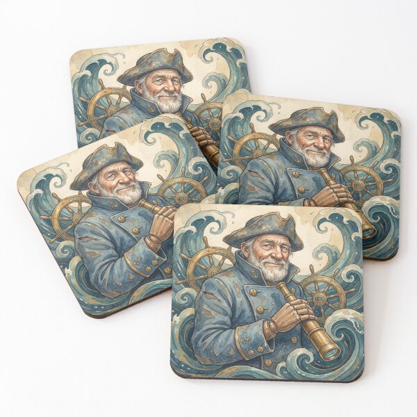 Item preview,  Captain Edward Cuttle from Dombey and Son Characters from Dickens series illustration watercolor art designed and sold by Vintage Designs +.