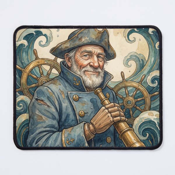 Item preview,  Captain Edward Cuttle from Dombey and Son Characters from Dickens series illustration watercolor art designed and sold by Vintage Designs +.