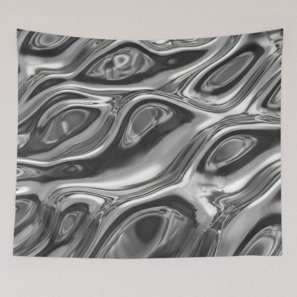 Item preview, Chrome Fluid Waves designed and sold by Kaleidoscope Print.