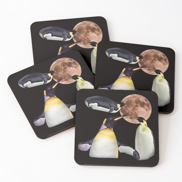 Item preview, Three Penguin Retro Graphic, Vintage Emperor Penguin Moon, Penguin Lovers, Funny Penguin, Washed, Silly designed and sold by DesignDenDo ⭐⭐⭐⭐⭐.