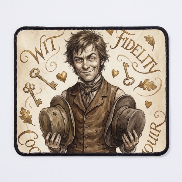 Item preview, Sam Weller from the Pickwick Papers Characters from Dickens series illustration watercolor art designed and sold by Vintage Designs +.