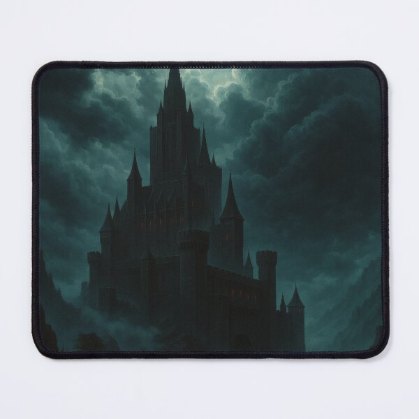 Item preview, Dark Gothic Castle in Storm – Mystical Medieval Fantasy Wall Art designed and sold by Visualynx.