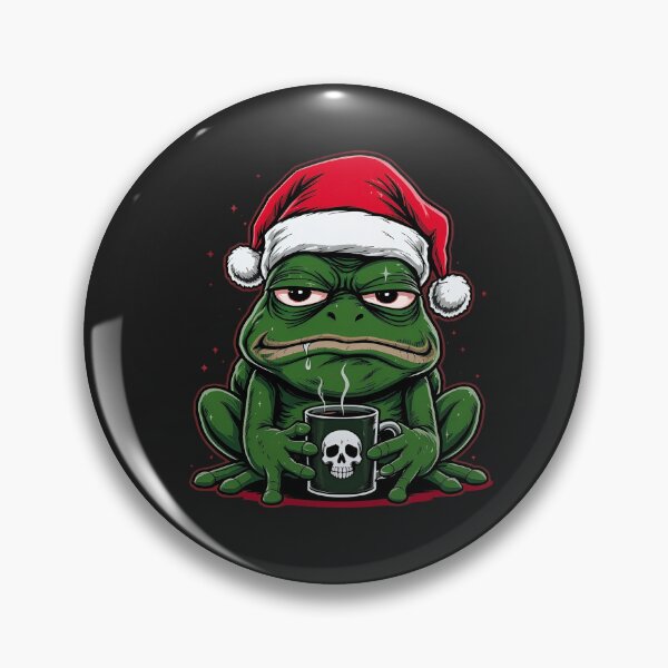 Item preview, Evil Frog Christmas Mood | Funny Dark Holiday Vector designed and sold by ColorSplash123.