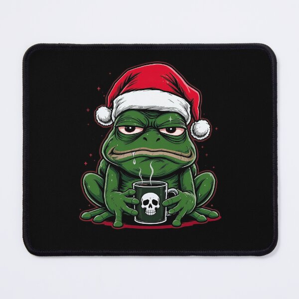 Item preview, Evil Frog Christmas Mood | Funny Dark Holiday Vector designed and sold by ColorSplash123.