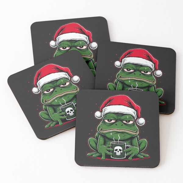 Item preview, Evil Frog Christmas Mood | Funny Dark Holiday Vector designed and sold by ColorSplash123.
