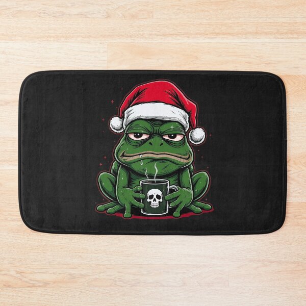 Item preview, Evil Frog Christmas Mood | Funny Dark Holiday Vector designed and sold by ColorSplash123.