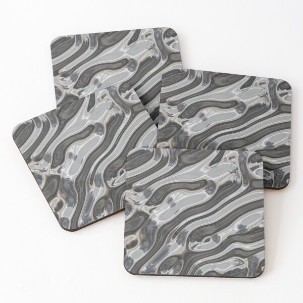 Item preview, Liquid Chrome Stripes designed and sold by Kaleidoscope Print.