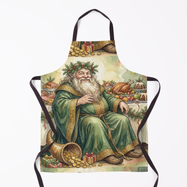 Item preview, Jolly Spirit Christmas present from a Christmas Carol characters from Dickens series illustration watercolor art designed and sold by Vintage Designs +.