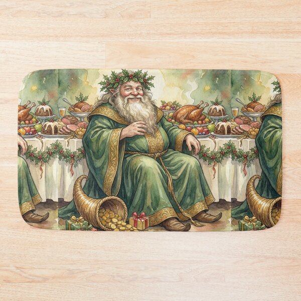 Item preview, Jolly Spirit Christmas present from a Christmas Carol characters from Dickens series illustration watercolor art designed and sold by Vintage Designs +.