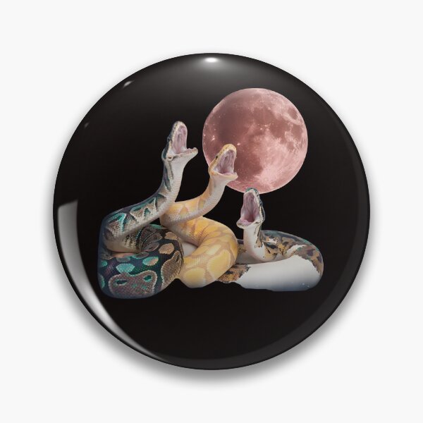 Item preview, Three Ball Python Graphic, Retro Python Moon, Funny Snake, Washed, Silly Gift Reptile Lovers python Gift designed and sold by DesignDenDo ⭐⭐⭐⭐⭐.