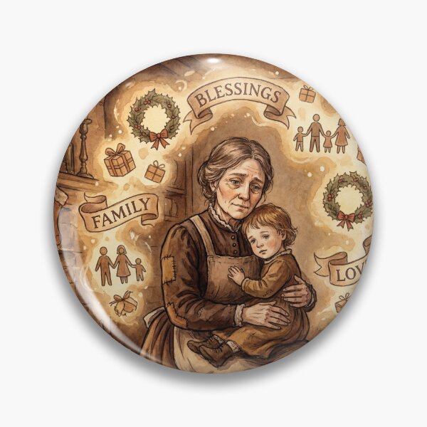 Item preview, Emily Cratchit from a Christmas Carol characters from Dickens series illustration watercolor art designed and sold by Vintage Designs +.