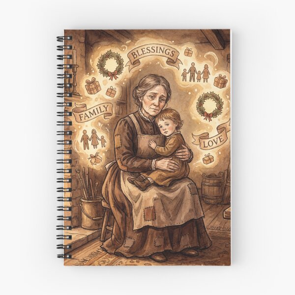 Item preview, Emily Cratchit from a Christmas Carol characters from Dickens series illustration watercolor art designed and sold by Vintage Designs +.