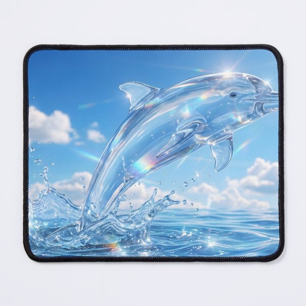 Item preview, Crystal Glass Dolphin Splash Frutiger Aero designed and sold by AeroNomad.