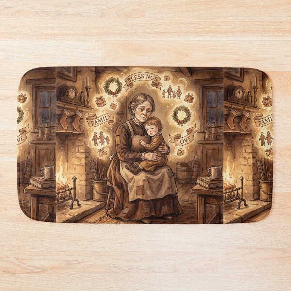 Item preview, Emily Cratchit from a Christmas Carol characters from Dickens series illustration watercolor art designed and sold by Vintage Designs +.