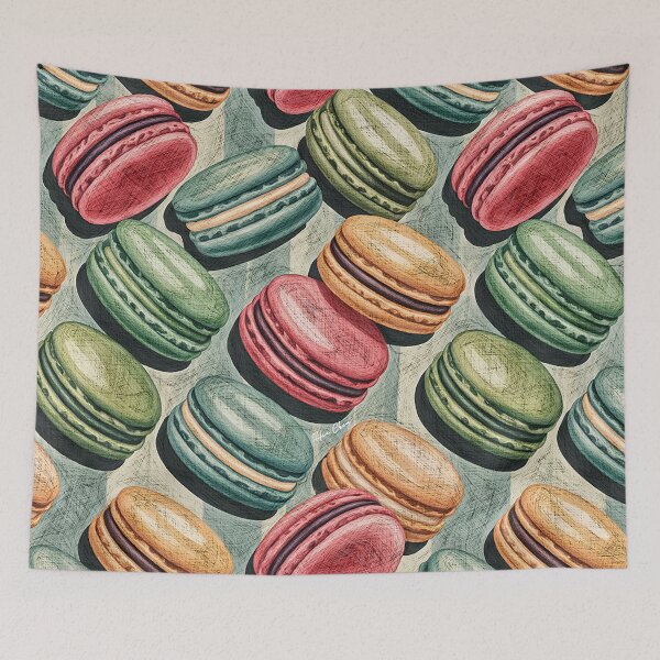Item preview, Vintage French Macarons Pattern designed and sold by Hen-C-Art.