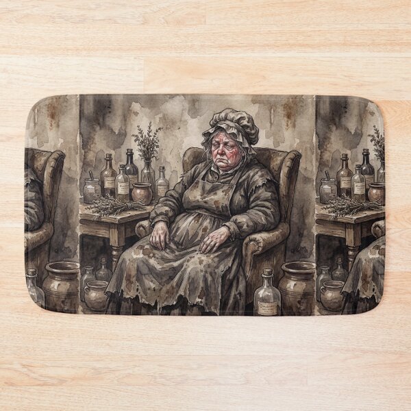 Item preview, Sarah Gamp from Martin Chuzzlewit characters from Dickens series illustration watercolor art designed and sold by Vintage Designs +.