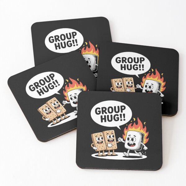 Item preview, Group Hug Marshmallow Campfire Smores Funny Camping 4  designed and sold by VerseFarm.