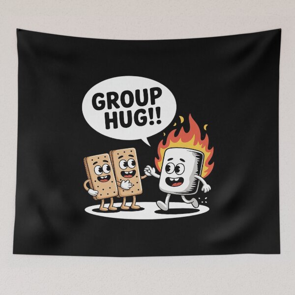 Item preview, Group Hug Marshmallow Campfire Smores Funny Camping 4  designed and sold by VerseFarm.
