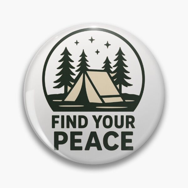 Item preview, Find Your Peace Camping T-Shirt | Nature Outdoor Minimal Tee designed and sold by KDesignCrafts.