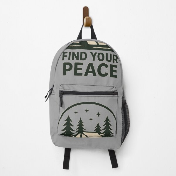 Item preview, Find Your Peace Camping T-Shirt | Nature Outdoor Minimal Tee designed and sold by KDesignCrafts.