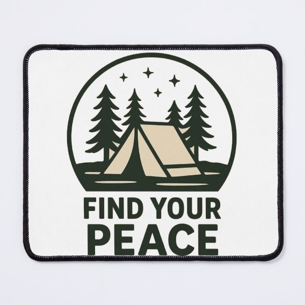 Item preview, Find Your Peace Camping T-Shirt | Nature Outdoor Minimal Tee designed and sold by KDesignCrafts.