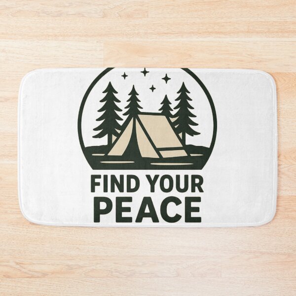 Item preview, Find Your Peace Camping T-Shirt | Nature Outdoor Minimal Tee designed and sold by KDesignCrafts.