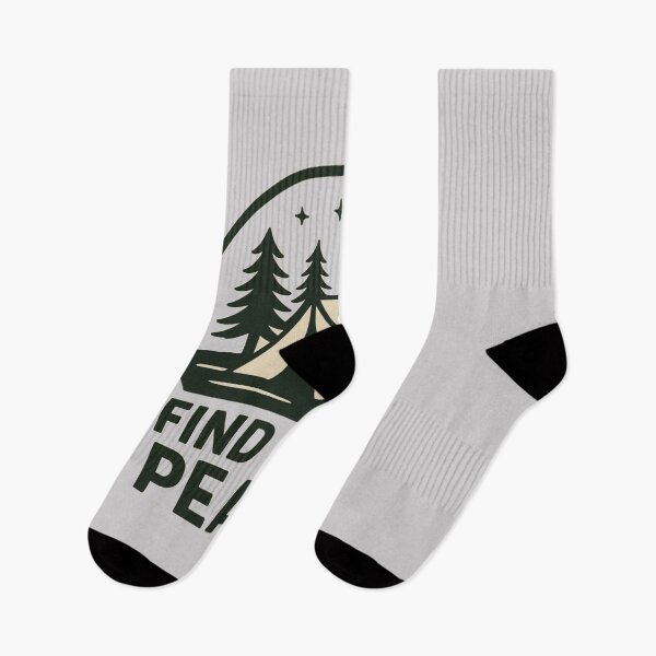 Item preview, Find Your Peace Camping T-Shirt | Nature Outdoor Minimal Tee designed and sold by KDesignCrafts.