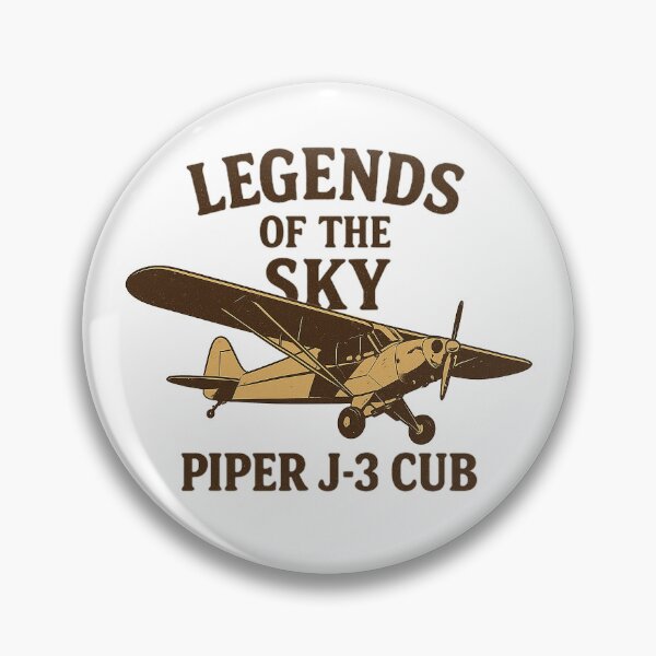 Artikelvorschau, Legenden des Himmels – Piper J-3 Cub Vintage-Flugzeugkunst entworfen und verkauft von NewPressPrint.