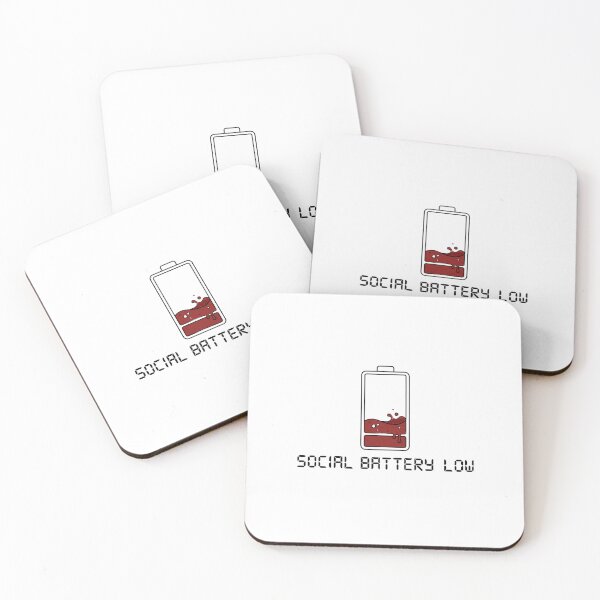 Item preview, Social Battery Low Warning designed and sold by HUCHUCA.