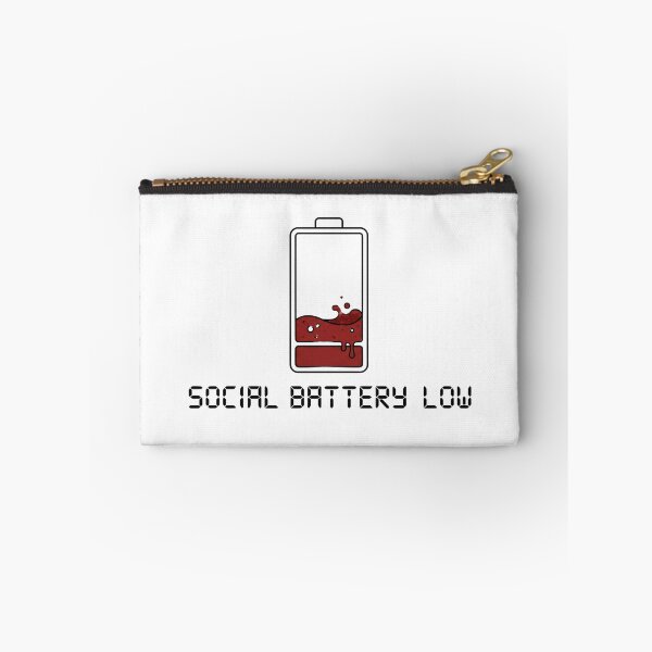 Item preview, Social Battery Low Warning designed and sold by HUCHUCA.