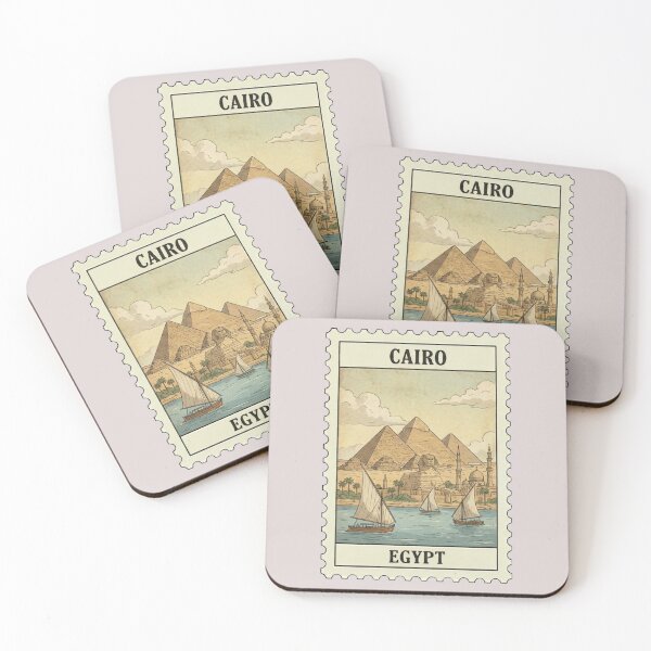 Item preview, Vintage Cairo Stamp – Pyramids of Giza & The Sphinx designed and sold by allaboutstamps.