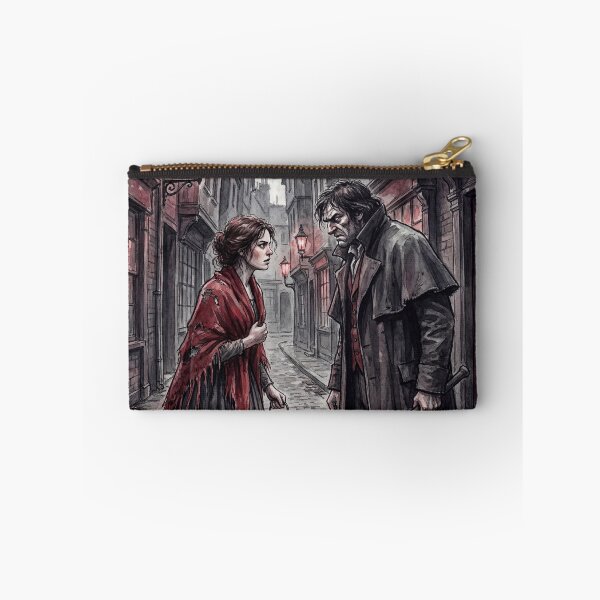 Item preview, Nancy argues with Sikes from Oliver Twist Characters from Dickens series illustration watercolor art designed and sold by Vintage Designs +.