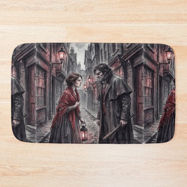 Item preview, Nancy argues with Sikes from Oliver Twist Characters from Dickens series illustration watercolor art designed and sold by Vintage Designs +.