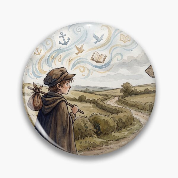 Item preview, Copperfield's Dover Hope Journey scene from David Copperfield Characters from Dickens series illustration watercolor art designed and sold by Vintage Designs +.