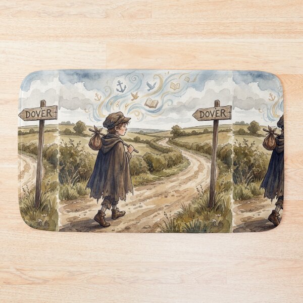 Item preview, Copperfield's Dover Hope Journey scene from David Copperfield Characters from Dickens series illustration watercolor art designed and sold by Vintage Designs +.