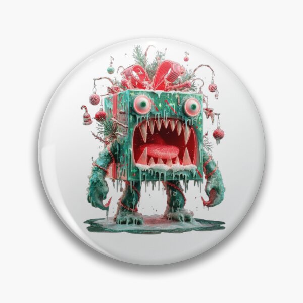 Item preview, Christmas Gift Box Monster Horror Art designed and sold by AlexLineArt.