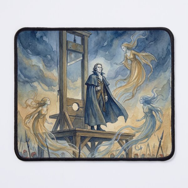 Item preview, Carton's Sacrifice scene from a Tale of Two Cities Characters from Dickens series illustration watercolor art designed and sold by Vintage Designs +.